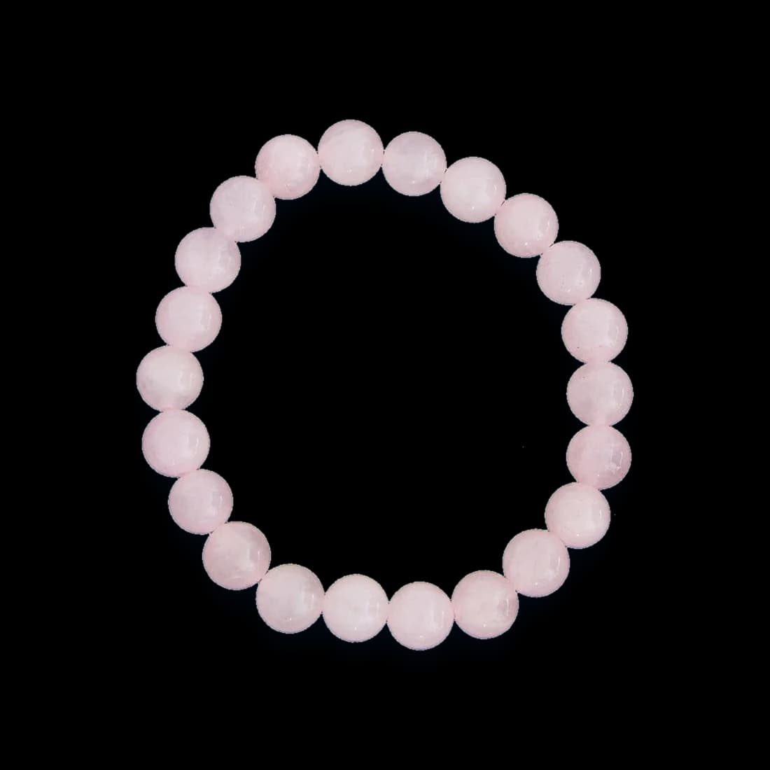 Bracelet de quartz rose, perles 8 mm