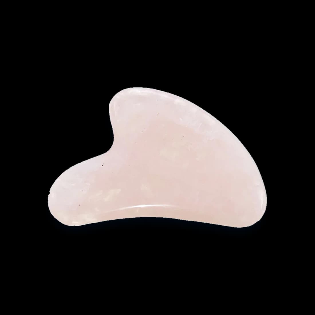 Gua sha de massage en quartz rose