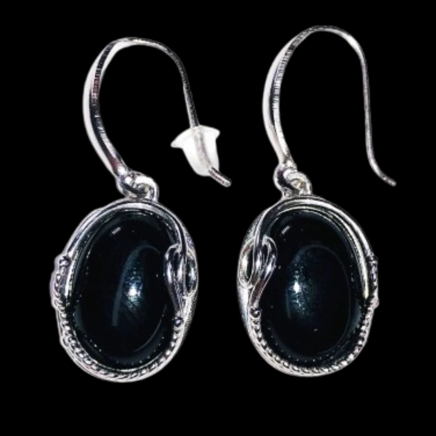 Boucles d'oreille Onyx noir - Capucine