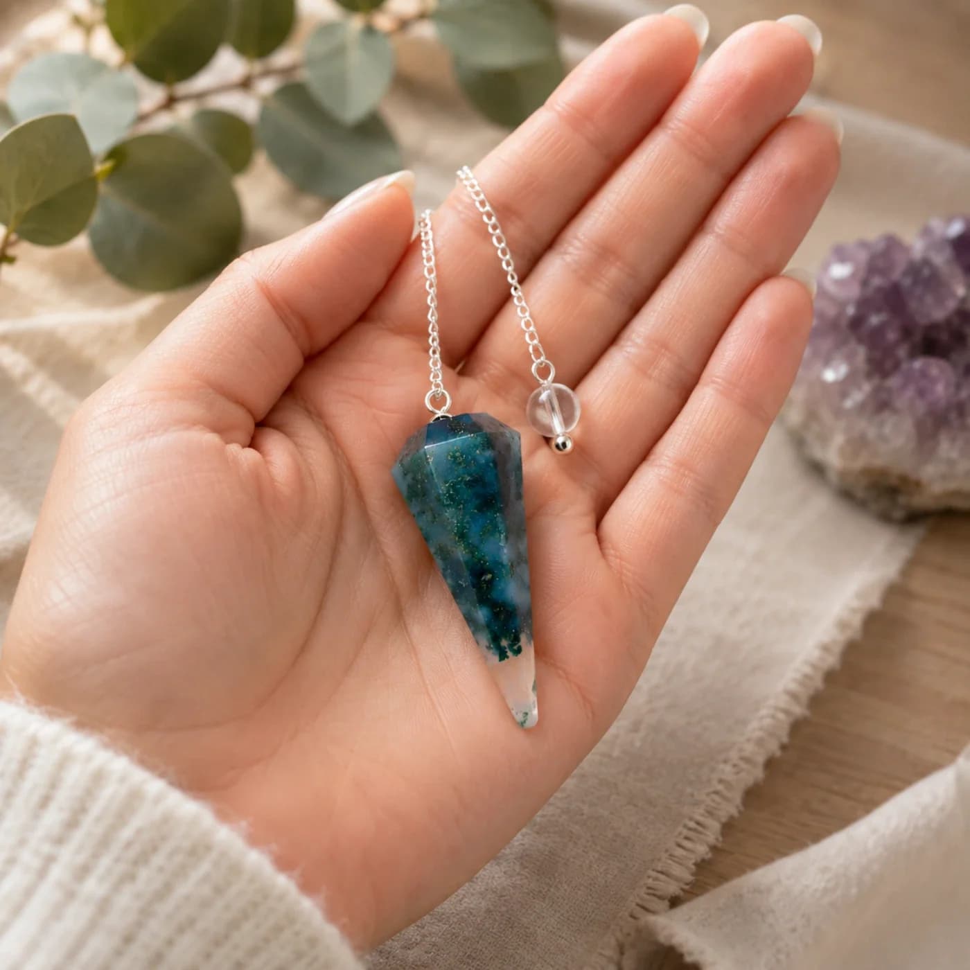 Pendule Agate Indienne, en situation